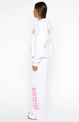 Daydreamers Madeline Wide Leg Sweatpants Grey Marle