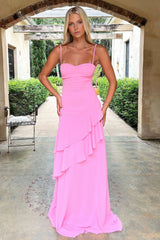 Anais Tiered Ruffle Maxi Dress - Pink