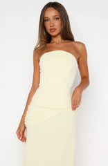 Bye Girl Strapless Bustier Butter