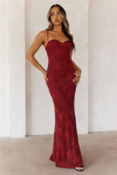 Chasing Midnight Lace Maxi Dress