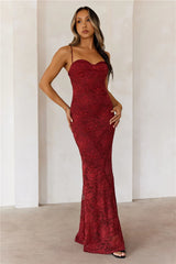 Chasing Midnight Lace Maxi Dress