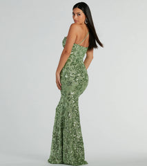 Meredith One-Shoulder Sequin Formal Dress