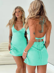 Maris Mini Dress Aqua