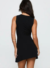 Bleeker Boatneck Mini Dress Black