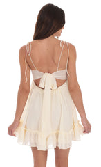 Chiffon Babydoll Dress in Cream