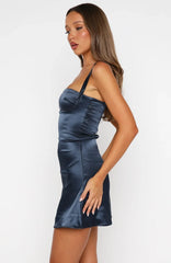 Just A Girl Mini Dress Navy