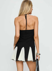 Delamere Mini Dress Black / White Contrast