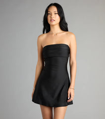 No Effort Drama Lace-Up Mini Dress