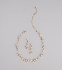 Floral Beauty Necklace And Earrings Set