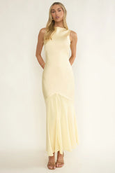 Veyla Shoulder Sash Maxi Dress Butter