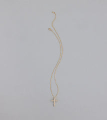 Divine Sparkle Cubic Zirconia Cross Necklace