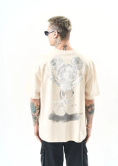 T-shirt oversize Hallstarz « Usual Suspects » Mickey Mouse – imprimé cartoon dos