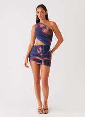 Addie Mini Dress - Midnight Bloom