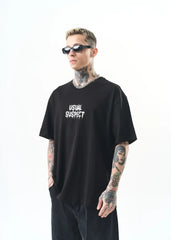 T-shirt oversize Hallstarz « Usual Suspects » Mickey Mouse – imprimé cartoon dos