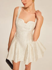 Sweetheart Neckline Flared Dress