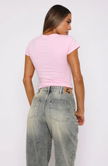 Start To Wonder Baby Tee Baby Pink