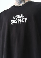 T-shirt oversize Hallstarz « Usual Suspects » Mickey Mouse – imprimé cartoon dos