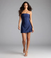 So Your Vibe Strapless A-line Mini Dress